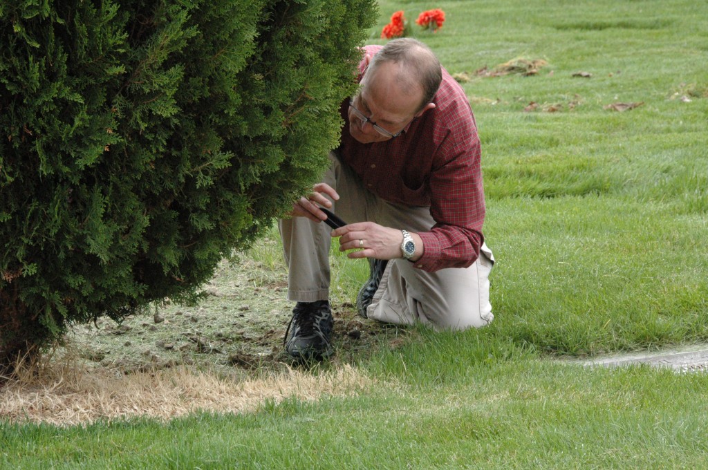 Hard to reach headstone